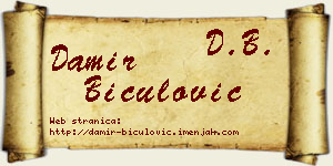 Damir Biculović vizit kartica